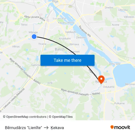 Bērnudārzs "Lienīte" to Ķekava map