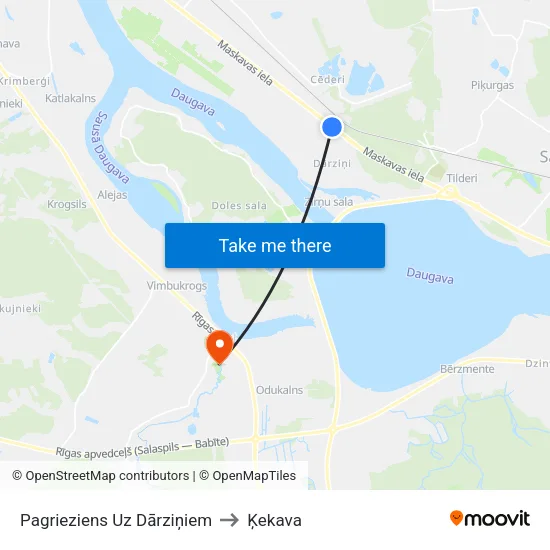 Pagrieziens Uz Dārziņiem to Ķekava map