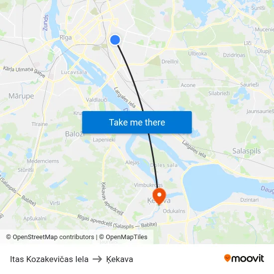 Itas Kozakevičas Iela to Ķekava map
