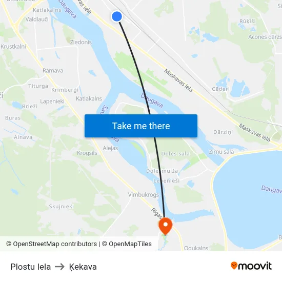 Plostu Iela to Ķekava map