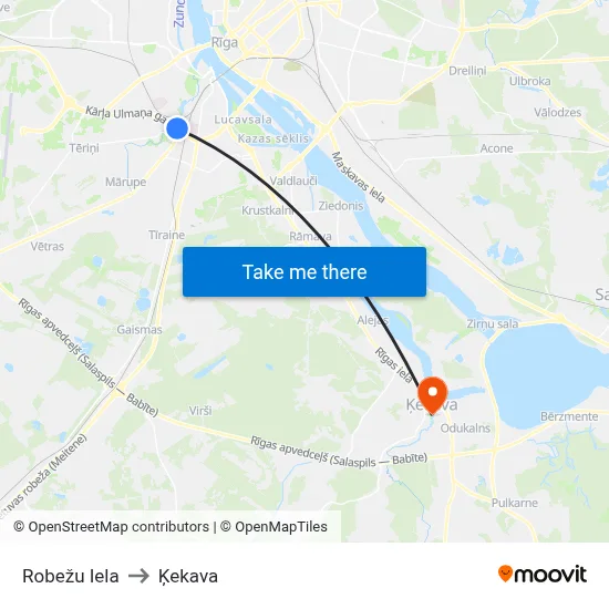 Robežu Iela to Ķekava map