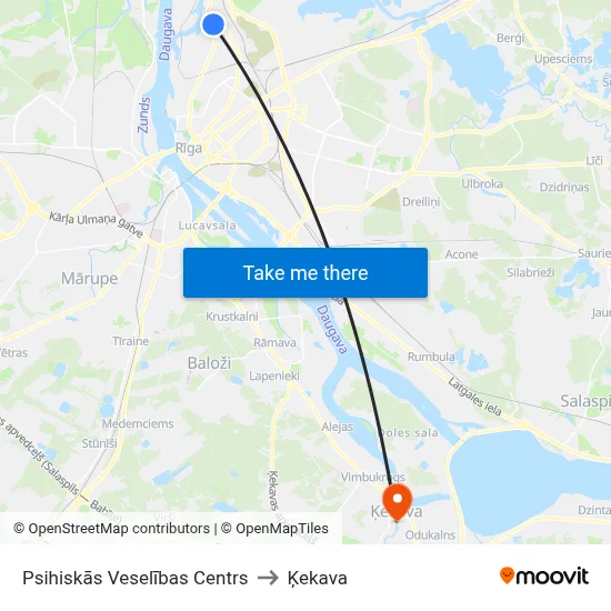 Psihiskās Veselības Centrs to Ķekava map