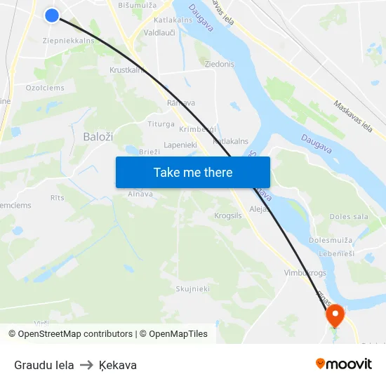 Graudu Iela to Ķekava map