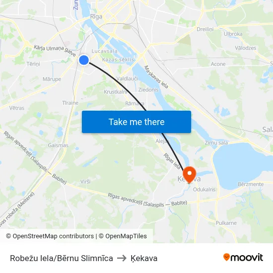 Robežu Iela/Bērnu Slimnīca to Ķekava map
