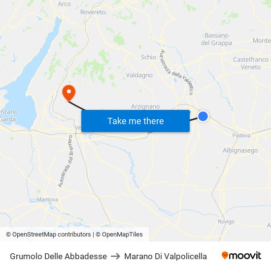 Grumolo Delle Abbadesse to Marano Di Valpolicella map