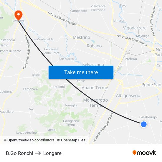 B.Go Ronchi to Longare map