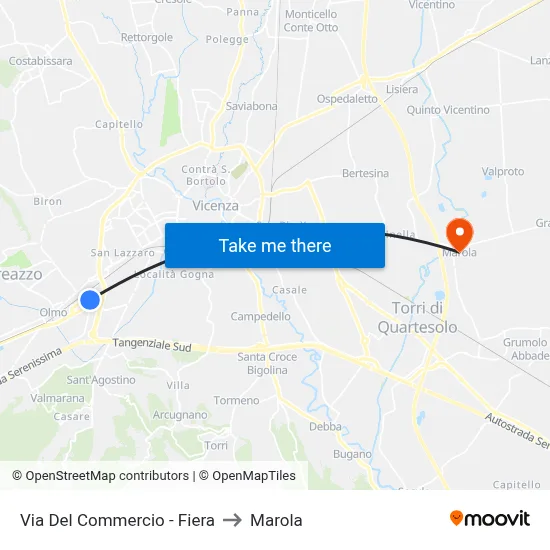 Commerce Street - Fair to Marola map