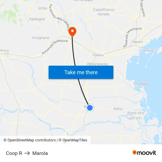 Coop R to Marola map