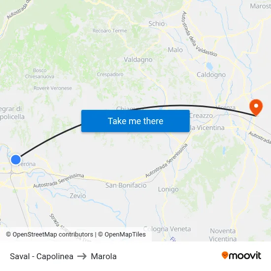 Saval - Terminal to Marola map