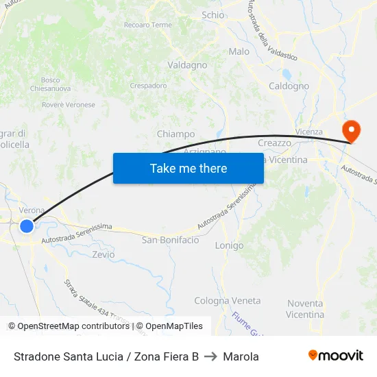 Santa Lucia Road / Fair Zone B to Marola map