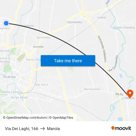 Lakes Street, 166 to Marola map