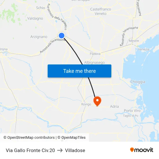 Gallo St Opposite #20 to Villadose map
