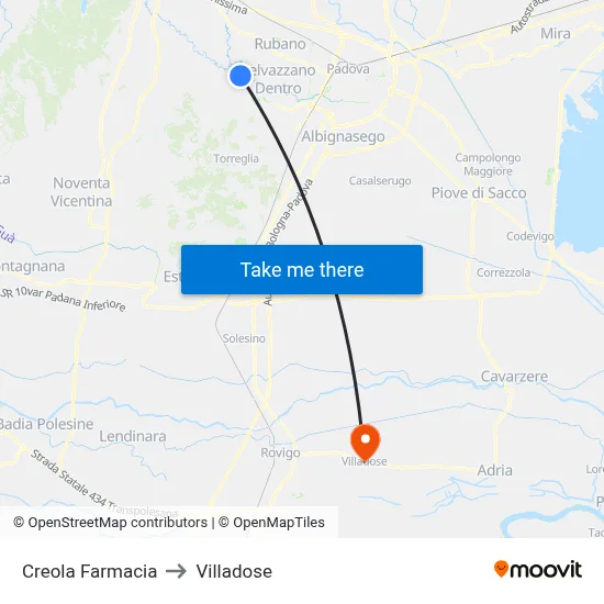 Creola Pharmacy to Villadose map