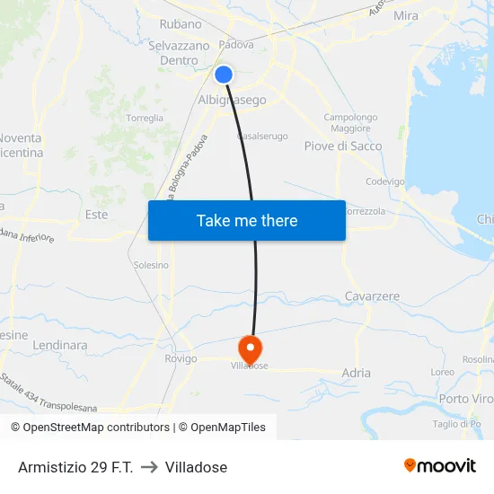 Armistice 29 to Villadose map
