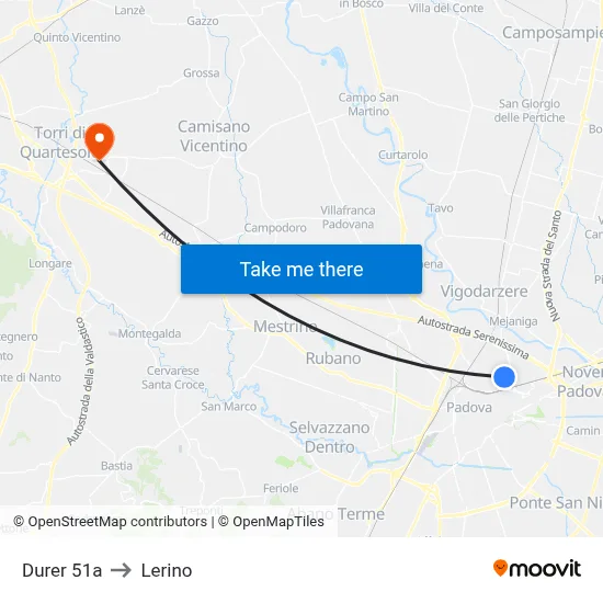 Durer 51a to Lerino map