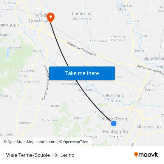 Terme Avenue/Schools to Lerino map