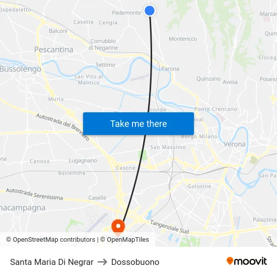 Santa Maria Di Negrar to Dossobuono map