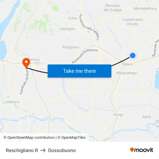 Reschigliano R to Dossobuono map