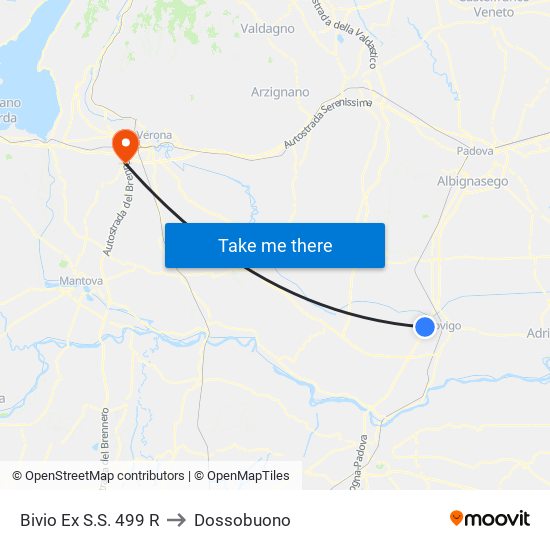 Bivio Ex S.S. 499 R to Dossobuono map