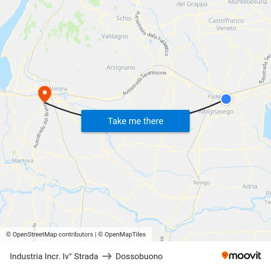 Industria Incr. Iv° Strada to Dossobuono map