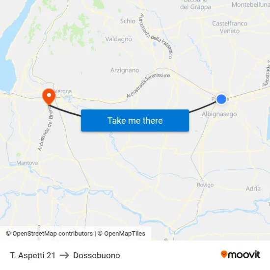 T. Aspetti 21 to Dossobuono map