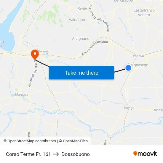 Corso Terme Fr. 161 to Dossobuono map