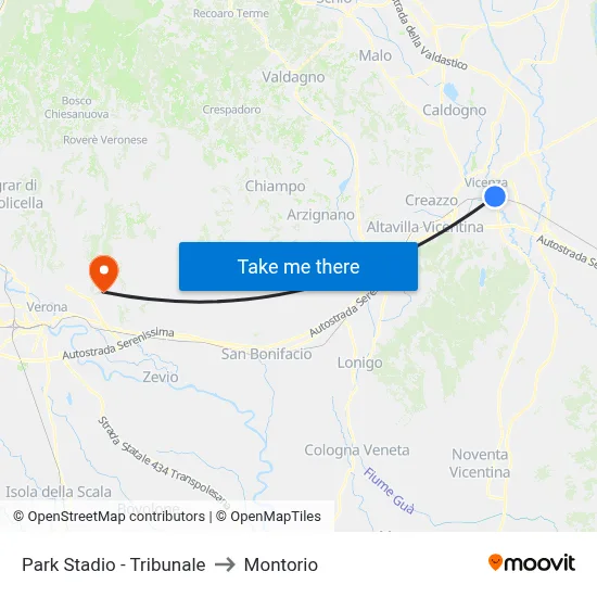 Stadium Park - Courthouse to Montorio map