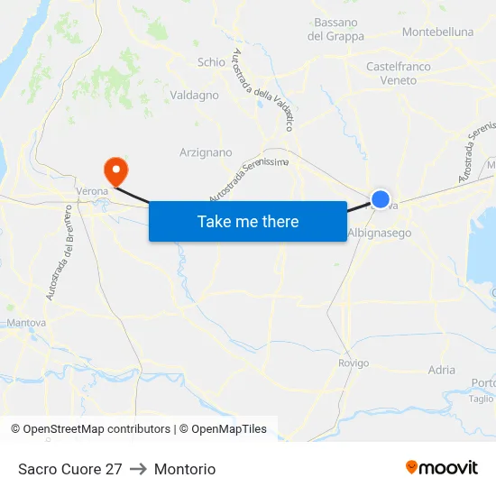 Sacred Heart 27 to Montorio map