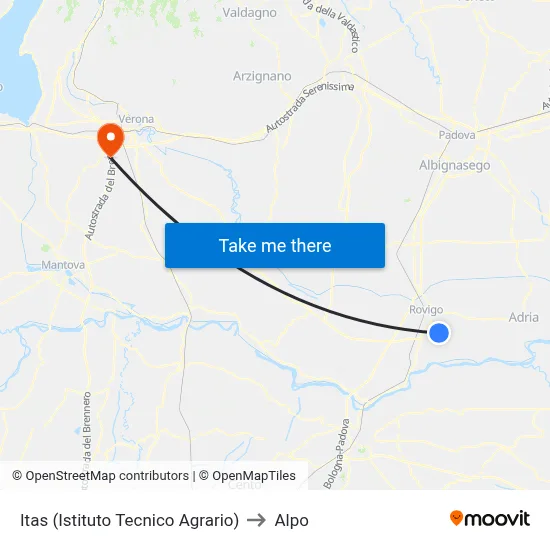 ITAS (Agricultural Technical Institute) to Alpo map