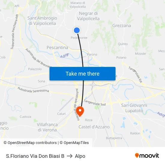 S.Floriano Via Don Biasi B to Alpo map