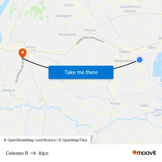Celeseo R to Alpo map