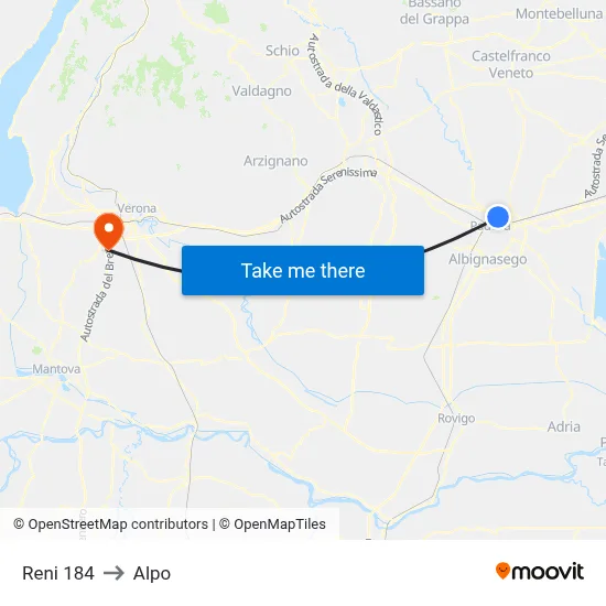 Reni 184 to Alpo map