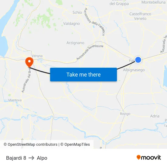 Bajardi 8 to Alpo map