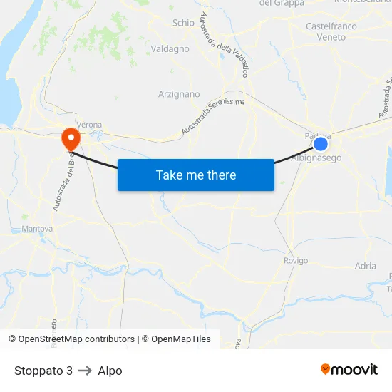 Stoppato 3 to Alpo map