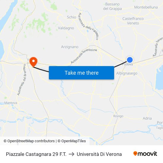 Piazzale Castagnara 29  F.T. to Università Di Verona map