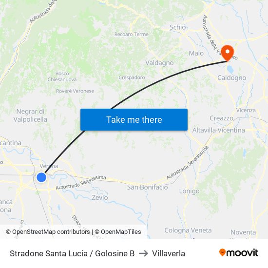 Stradone Santa Lucia / Golosine B to Villaverla map