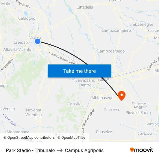 Stadium Park - Courthouse to Agripolis Campus map