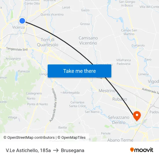 185a Astichello Avenue to Brusegana map