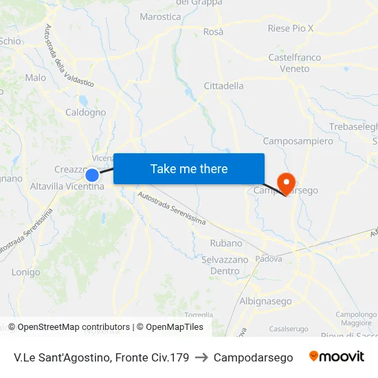 St. Augustine Boulevard, Opposite 179 to Campodarsego map