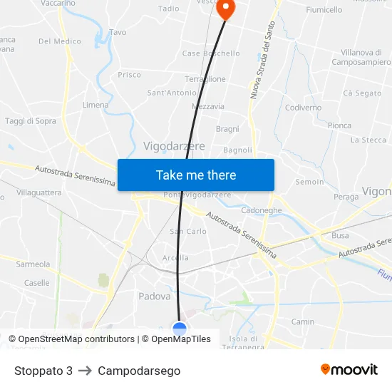 Stoppato 3 to Campodarsego map