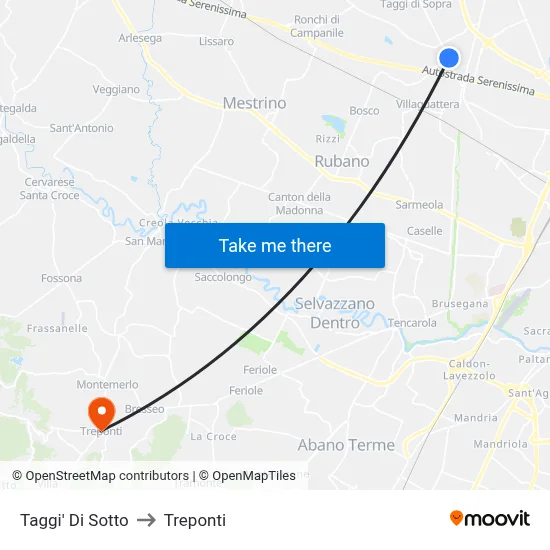 Taggi Di Sotto to Three Bridges map