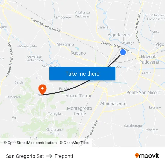 San Gregorio Stop to Three Bridges map