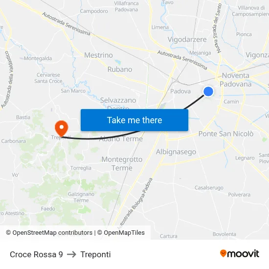 Red Cross 9 to Three Bridges map