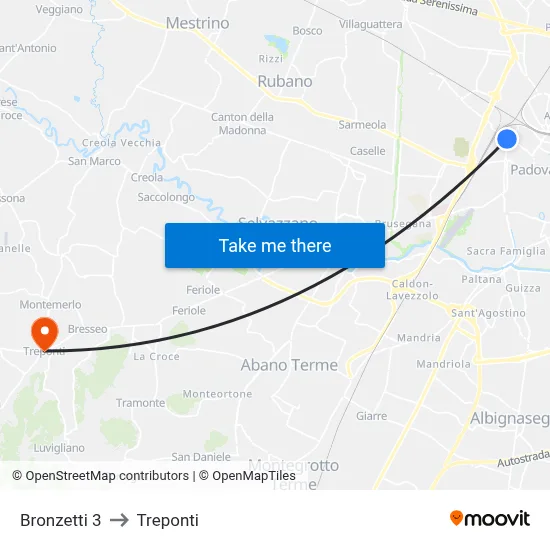 Bronzetti 3 to Three Bridges map