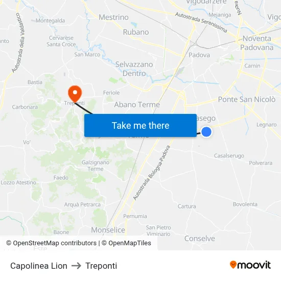 Lion Terminal to Three Bridges map