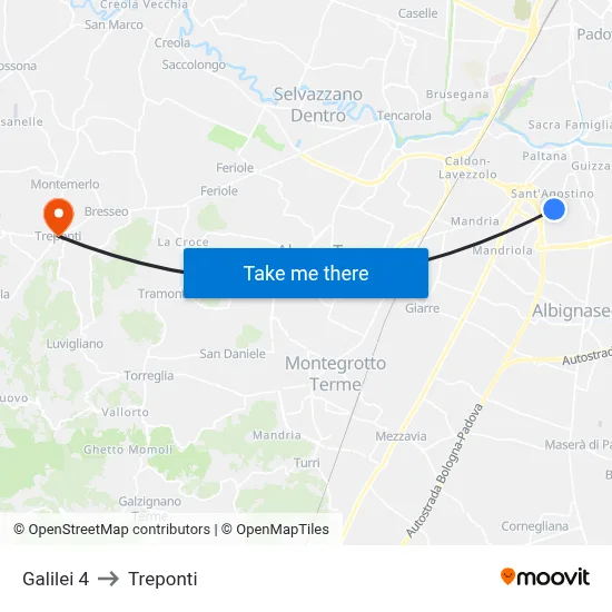 Galilei 4 to Three Bridges map