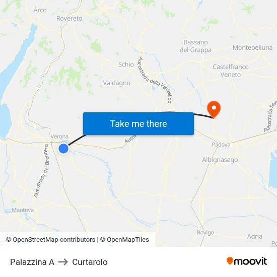 Building A to Curtarolo map