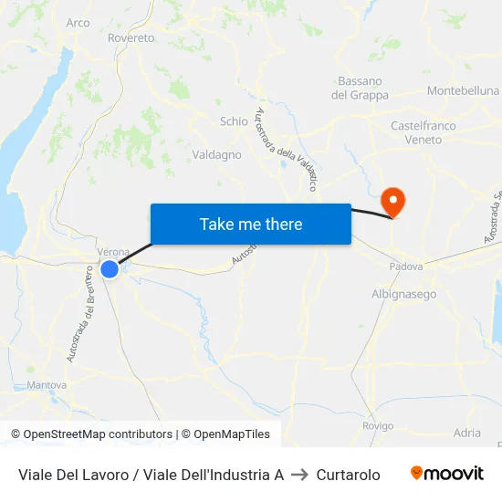 Labor Avenue / Industry Avenue A to Curtarolo map