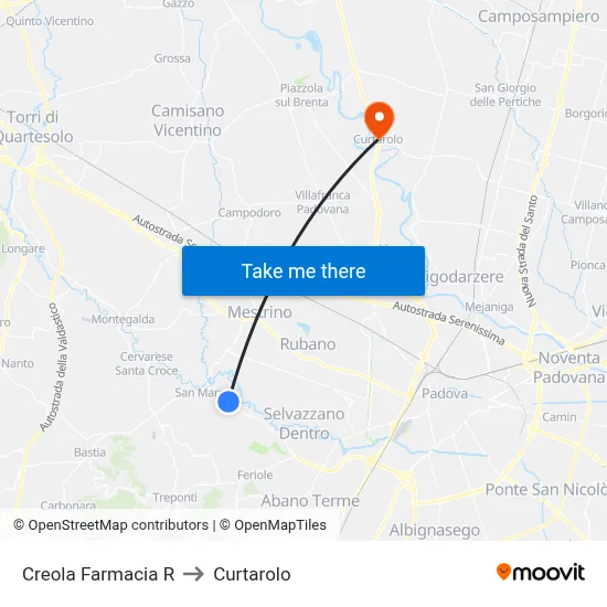 Creola Pharmacy R to Curtarolo map