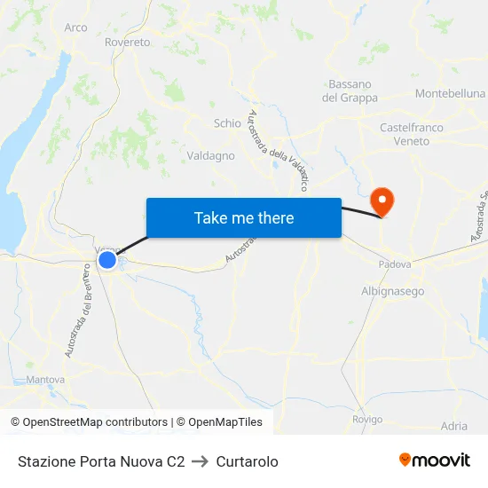 New Gate Station C2 to Curtarolo map